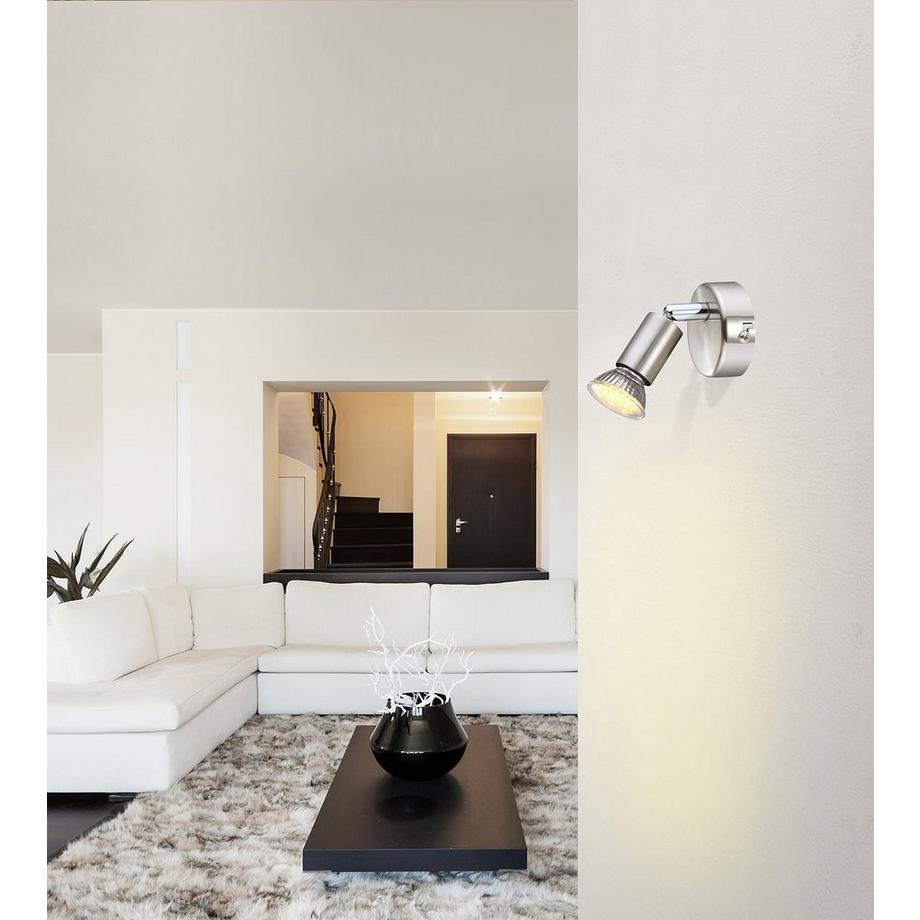 mutoni Applique chrome nickel mat 1xGU10 LED  