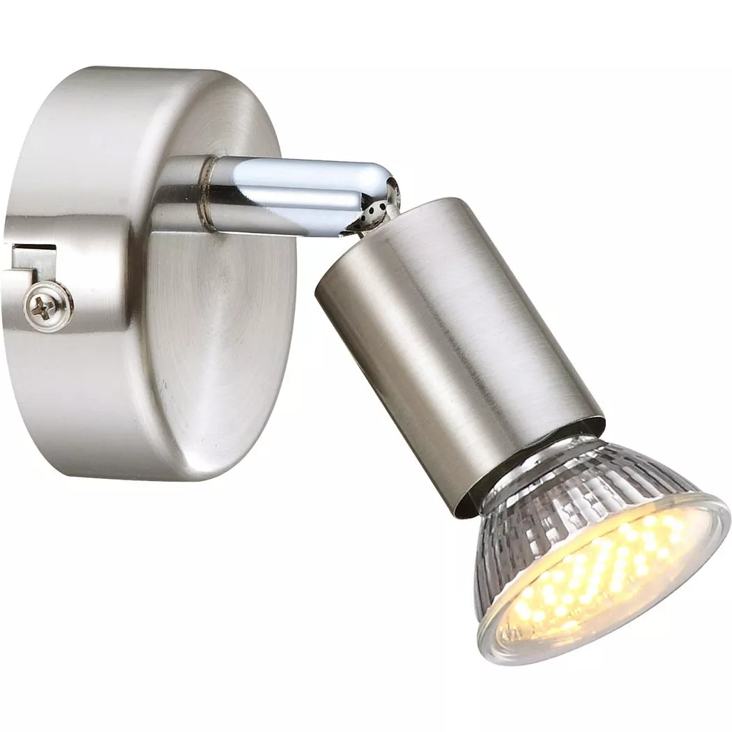 mutoni – Wandleuchte Chrom nickel matt 1xGU10 LED, One Size, Silber