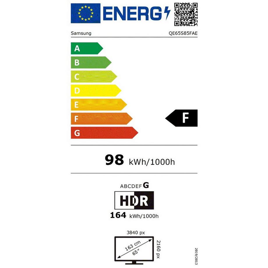 SAMSUNG  TV 65" OLED S85F 4K Vision AI Smart TV (2025) QE65S85FAEXX 
