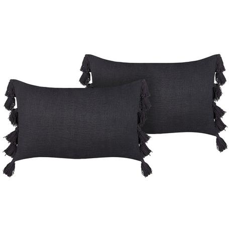 Beliani Lot de 2 coussins en Coton Boho LYTHRUM  