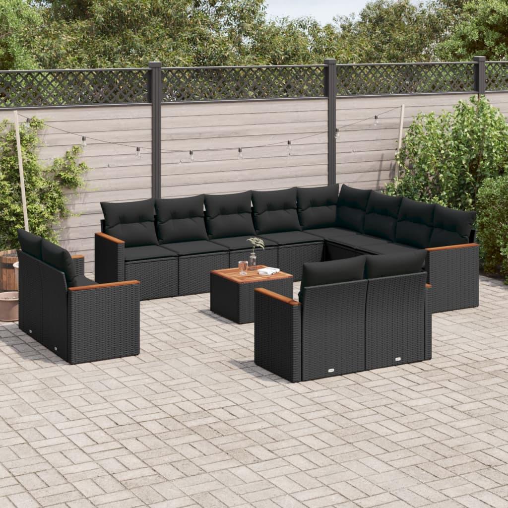 VidaXL set divano da giardino Polirattan  