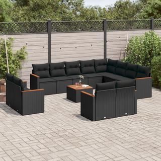 VidaXL Ensemble de canapés de jardin rotin synthétique  