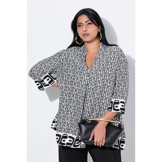 Ulla Popken Tunica A-Line Collo a Calice Scollo a V Maniche 3/4  