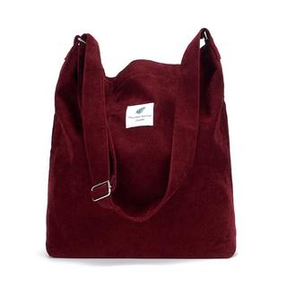 Only-bags.store  Grand sac à provisions en velours côtelé pour l'université, le travail, l'école et la vie de tous les jours 