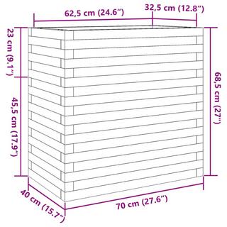 VidaXL fioriera da giardino Legno di douglas  