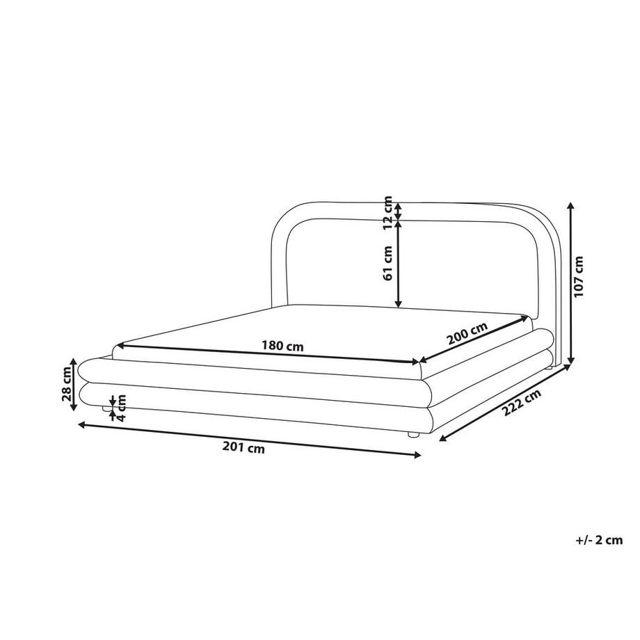 Beliani Letto en Lino sintetico  LAVARDENS  