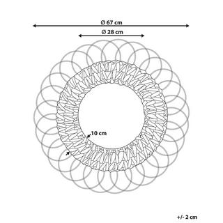 Beliani Wandspiegel aus Wasserhyazinthe Boho PAMOL  