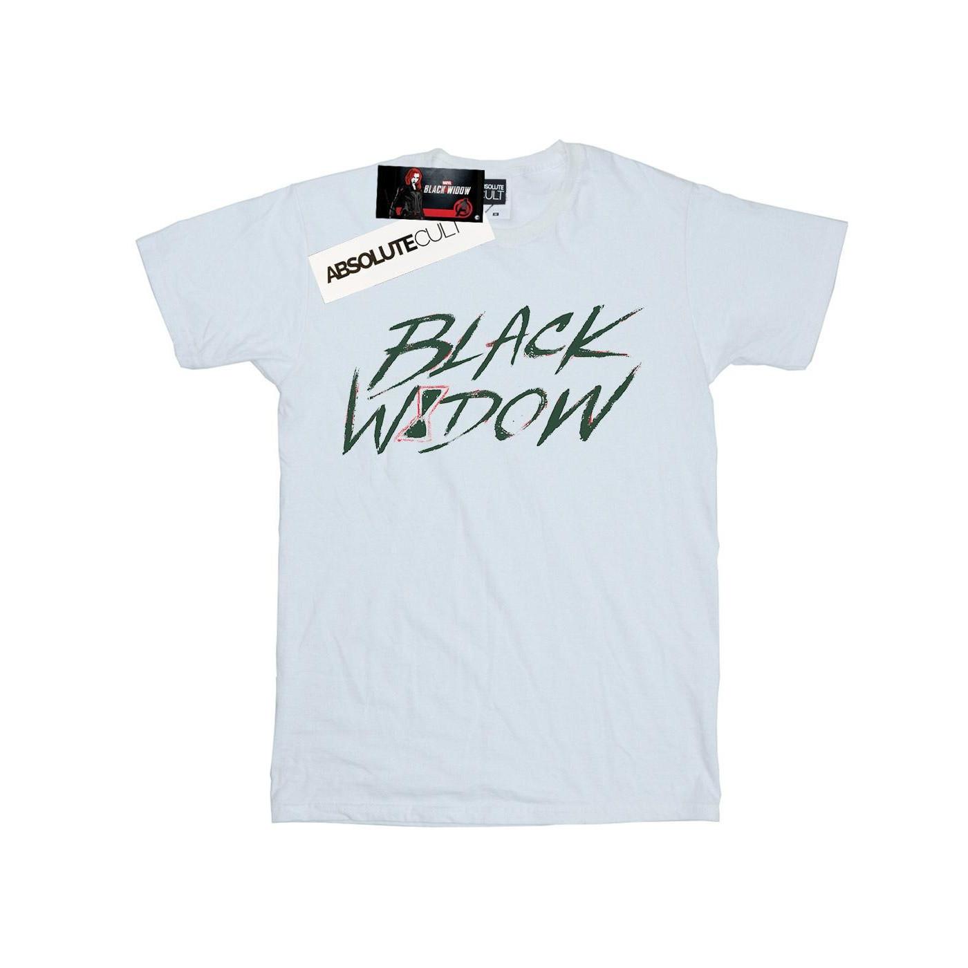 Image of Black Widow Movie Alt Logo Tshirt Herren Weiss XL