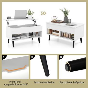 Table basse avec plateau relevable Table de salon moderne 80 x 40 x 44,5 cm blanc