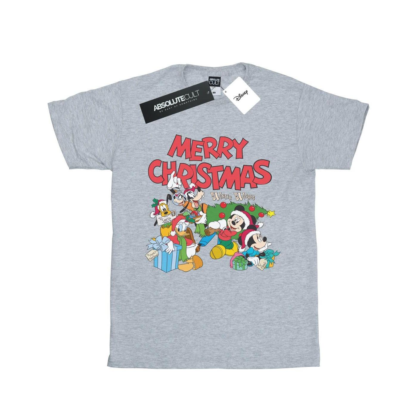 Disney  Tshirt MICKEY MOUSE AND FRIENDSWINTER WISHES 