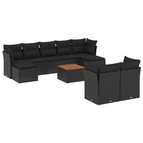 VidaXL set divano da giardino Polirattan  