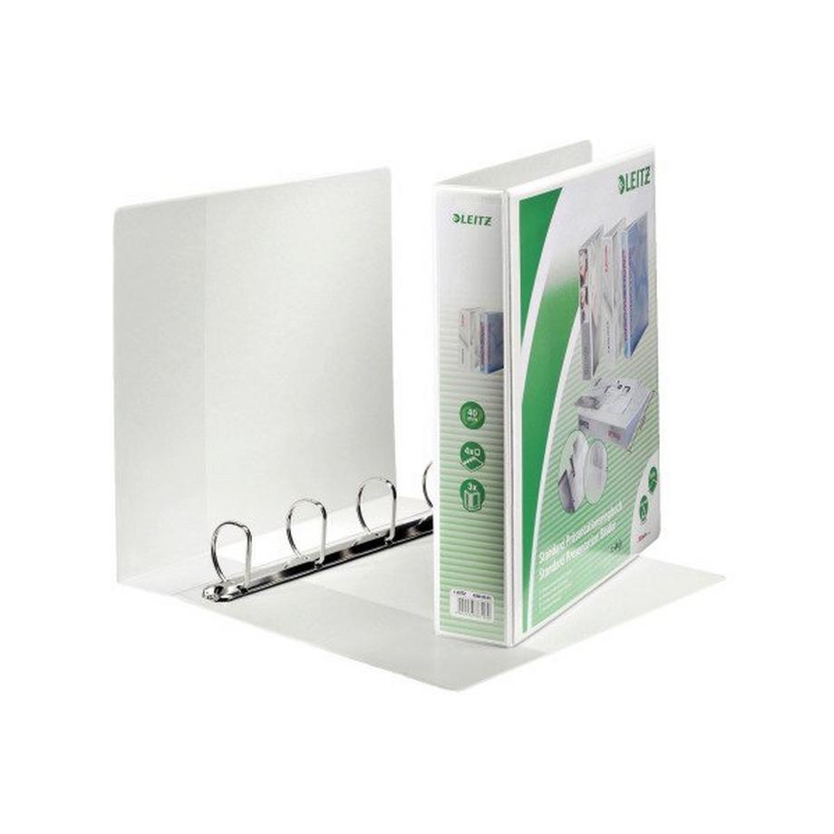 Leitz LEITZ Präsentationsringbuch A4 42860001 weiss 4R 40mm  