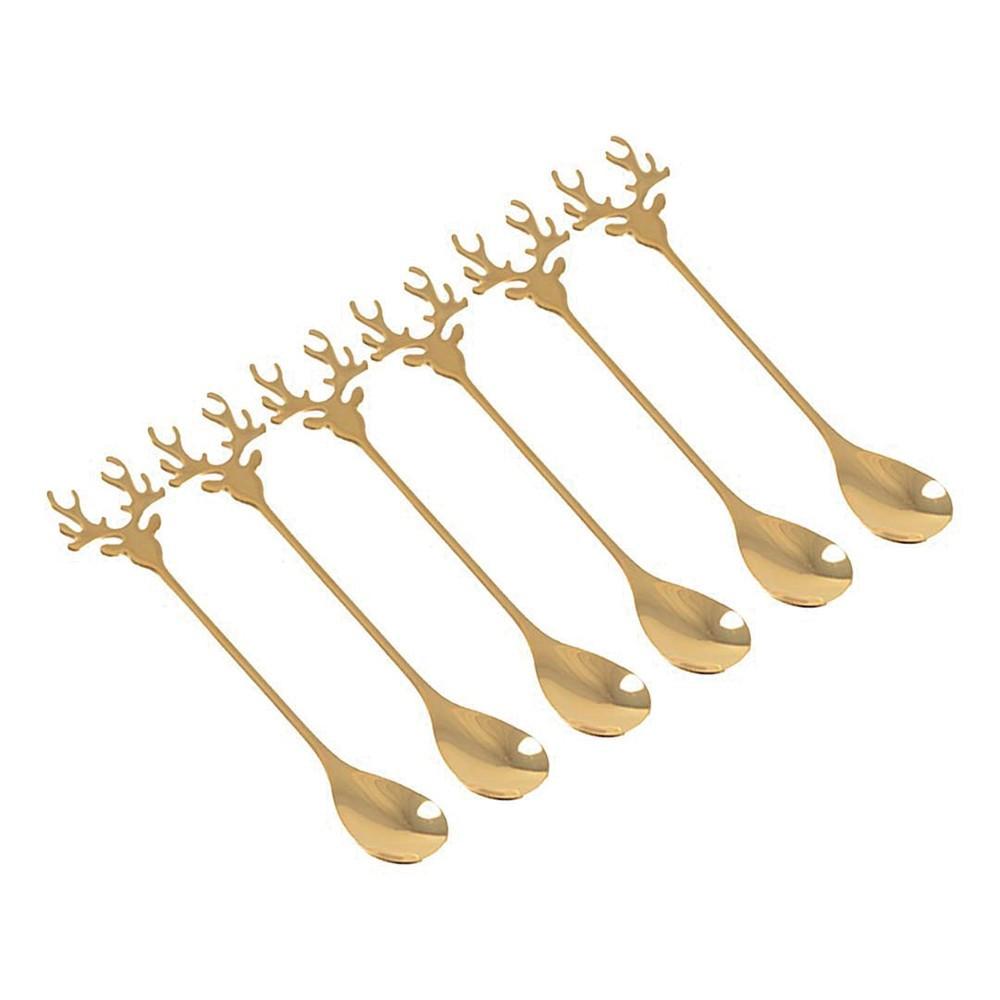 Image of Goldene Löffel Hirsch - Set Von 6 Unisex ONE SIZE