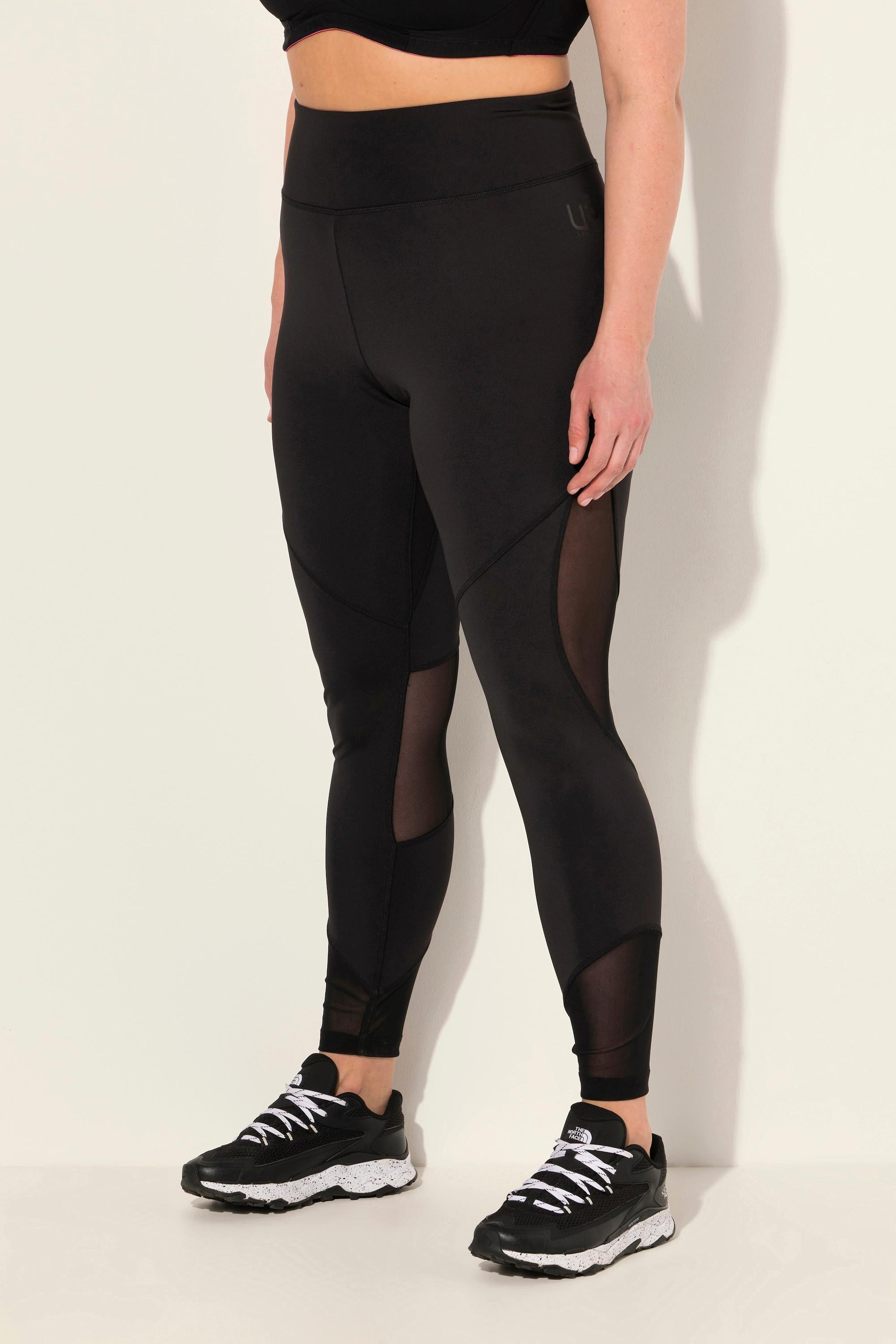 Ulla Popken  Sport-Leggings, Mesh-Einsätze, Tasche, recycelt 