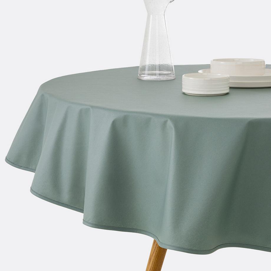 La Redoute Intérieurs  Nappe ronde coton enduit souple 
