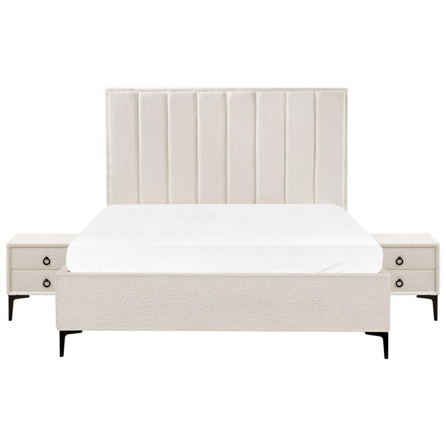 Beliani Set da camera da letto en Bouclé SEZANNE  