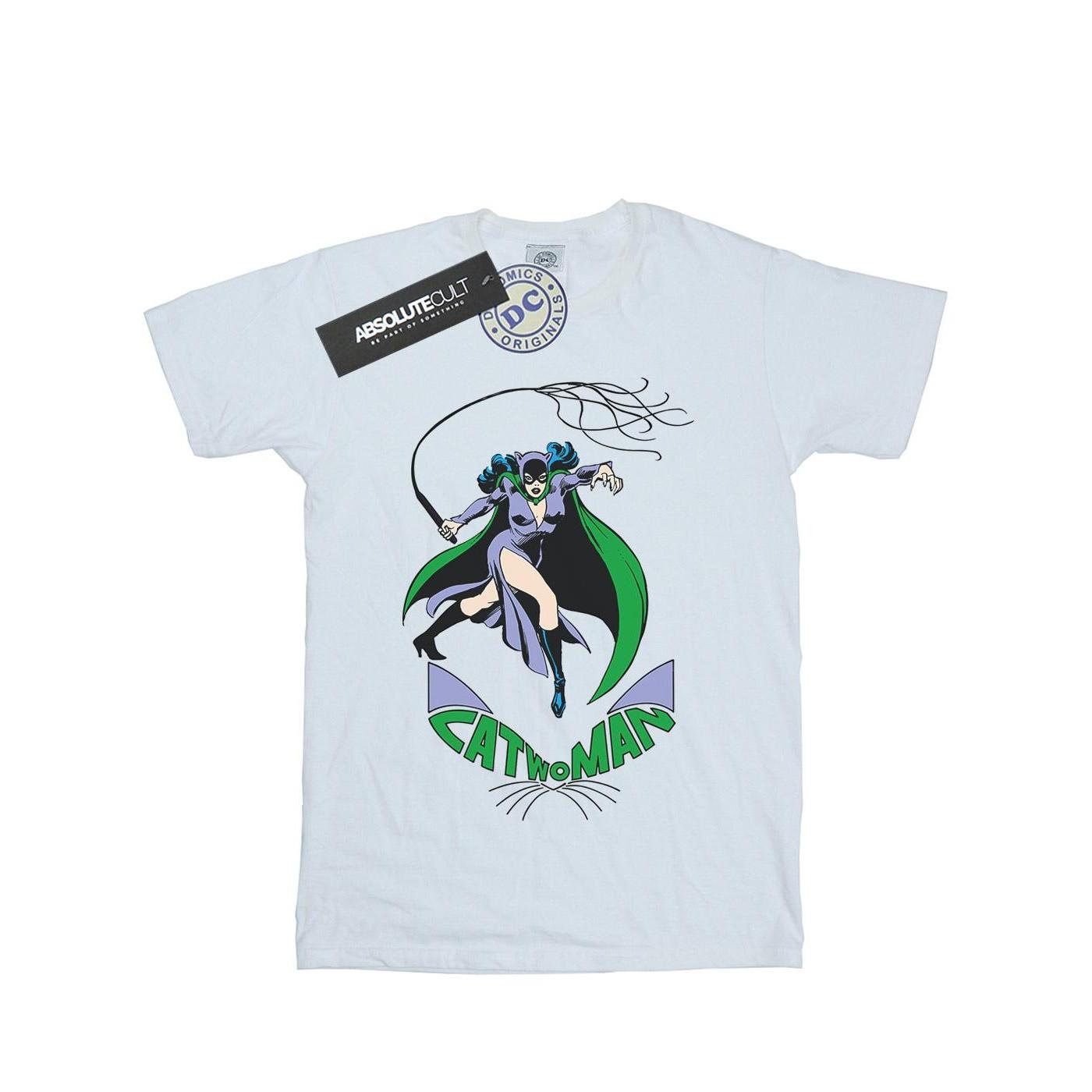 Image of Catwoman Whip Tshirt Mädchen Weiss 152-158