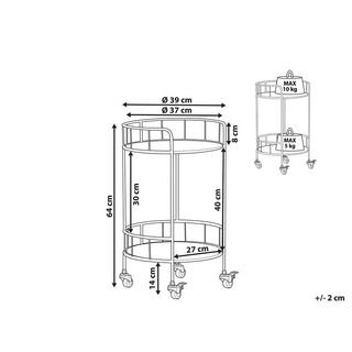 Beliani Carrello portavivande en Metallo Industriale HIKO  