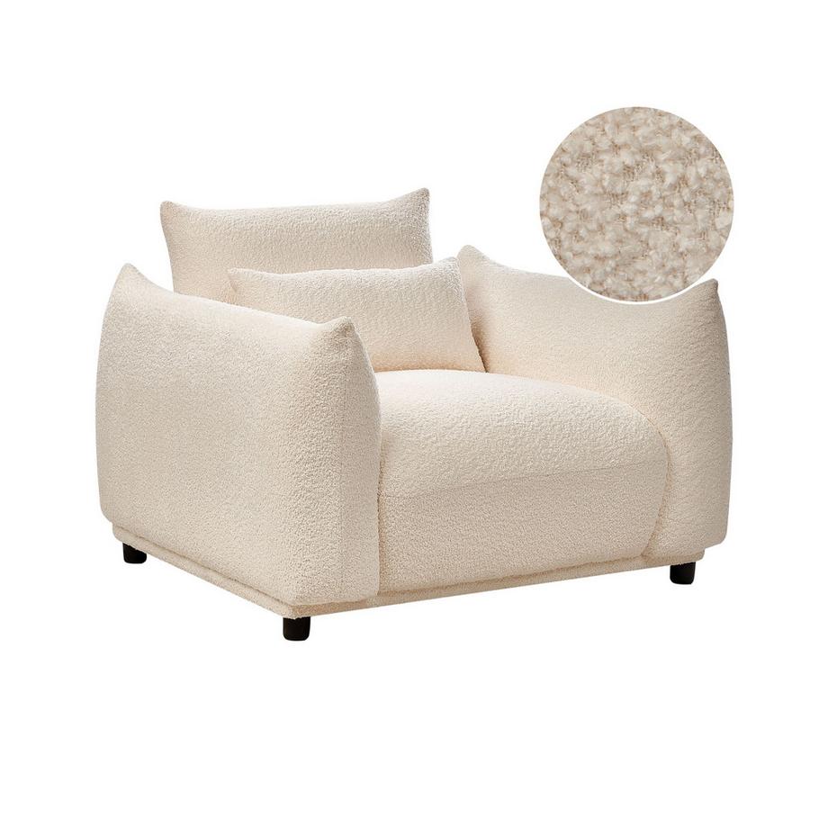 Beliani Fauteuil en Bouclé Rétro JAMSA  