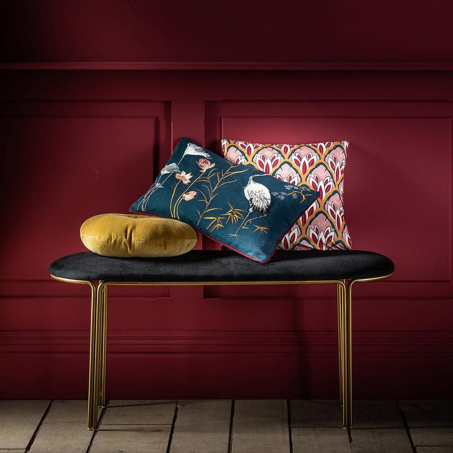 La Redoute Intérieurs Housse de coussin brodée Grue  