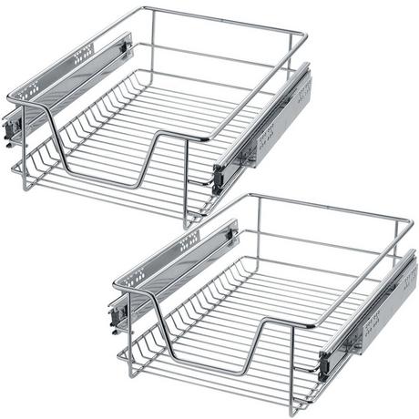 Tectake 2 tiroirs de rangement téléscopiques  