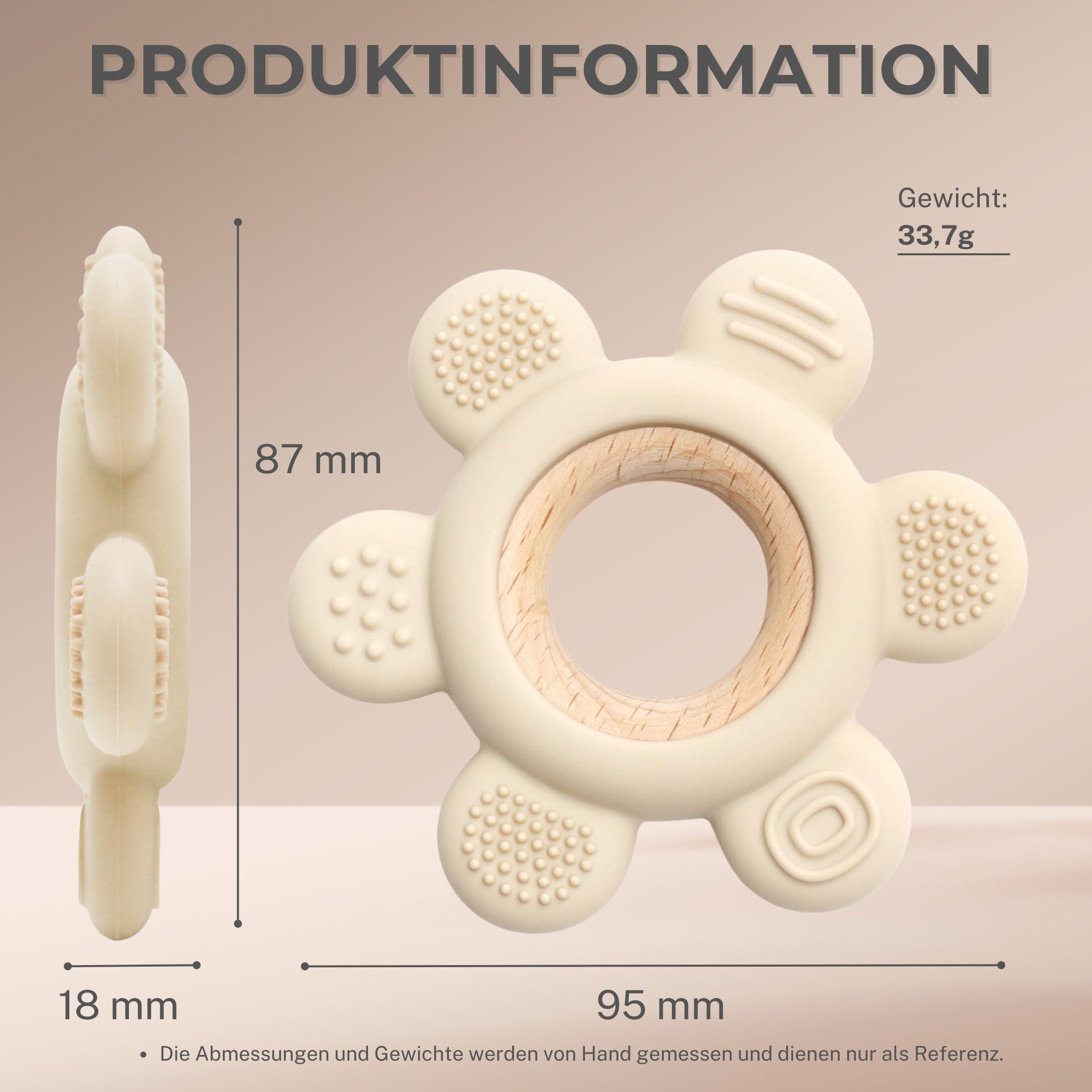 Activity-board  Anneau de dentition fleur - Jouet de dentition - Dentition - Allaitement - Accessoires en silicone pour bébés 