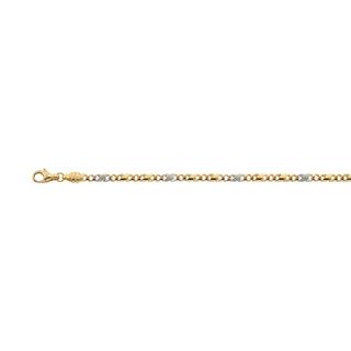 MUAU Schmuck  Collier 8er-Kette Bicolor Gelb-/Weissgold 750, 3.2mm, 45cm 