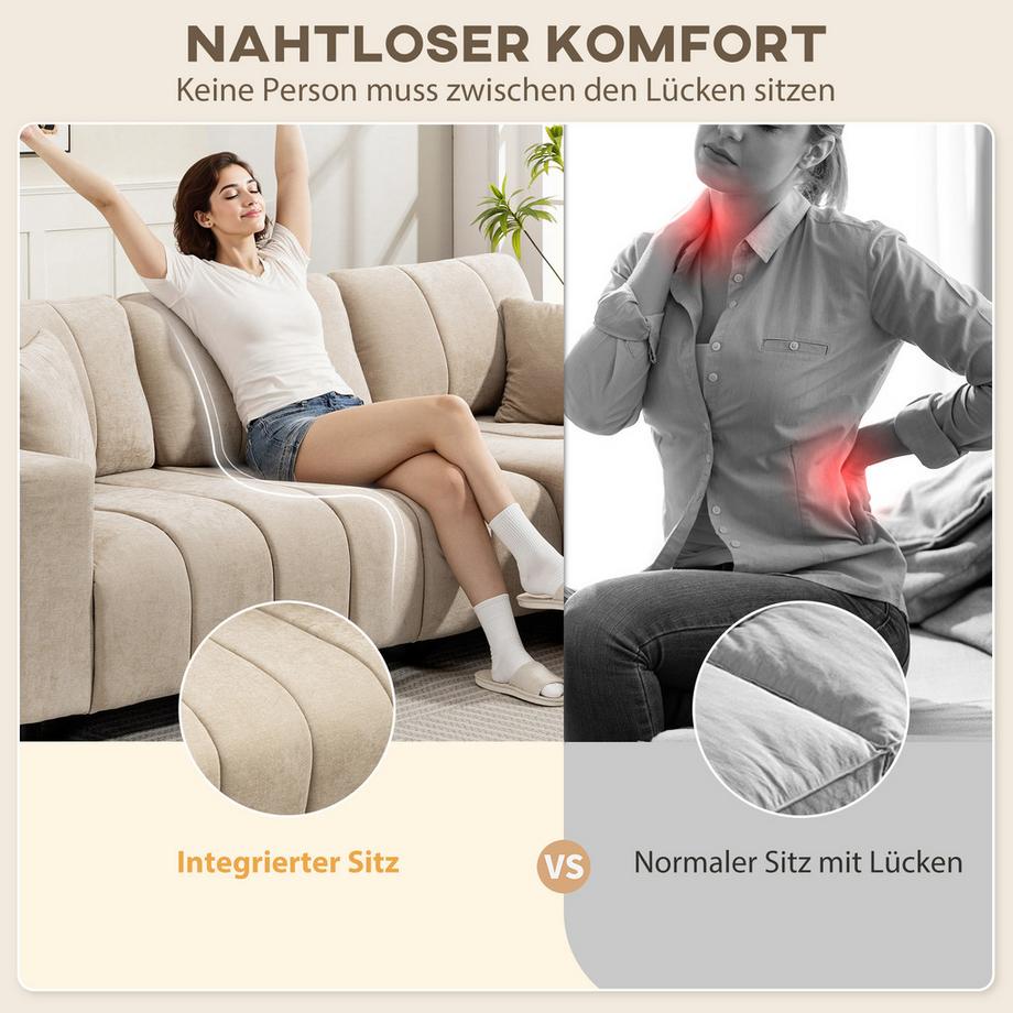 HOMCOM Canapé d'angle  