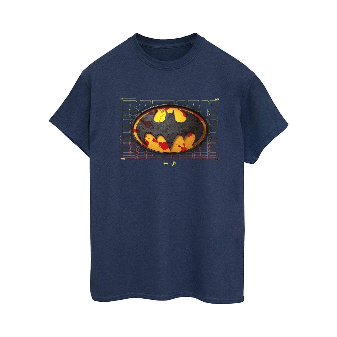 Image of The Flash Batman Red Splatter Tshirt Damen Marine 5XL