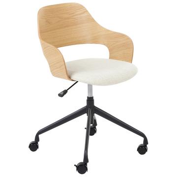 Chaise de bureau en Lin synthétique Rétro NOVATO