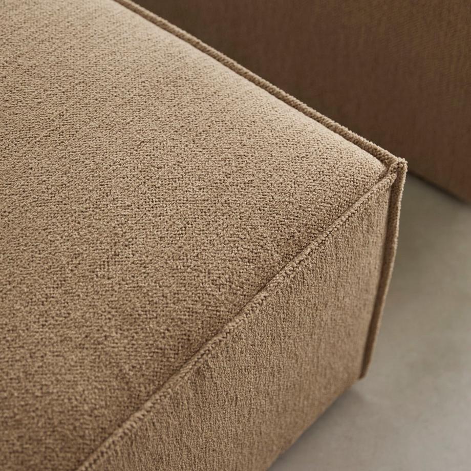 Tikamoon Chauffeuse modulable en tissu camel Dario  