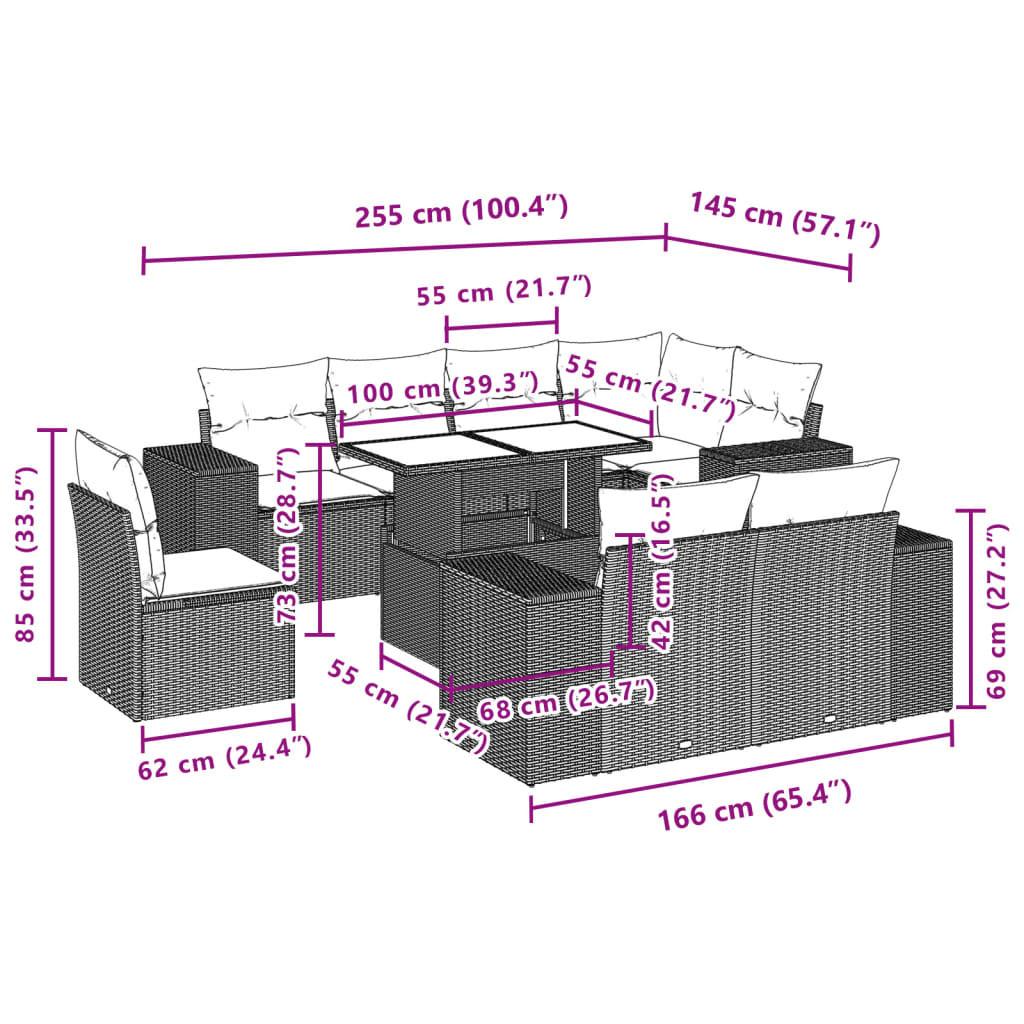 VidaXL Garten sofagarnitur poly-rattan  