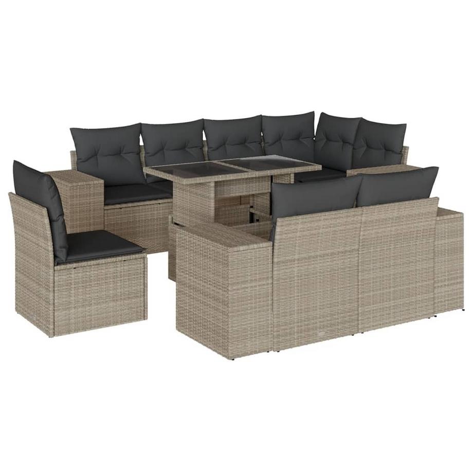 set divano da giardino Polirattan
