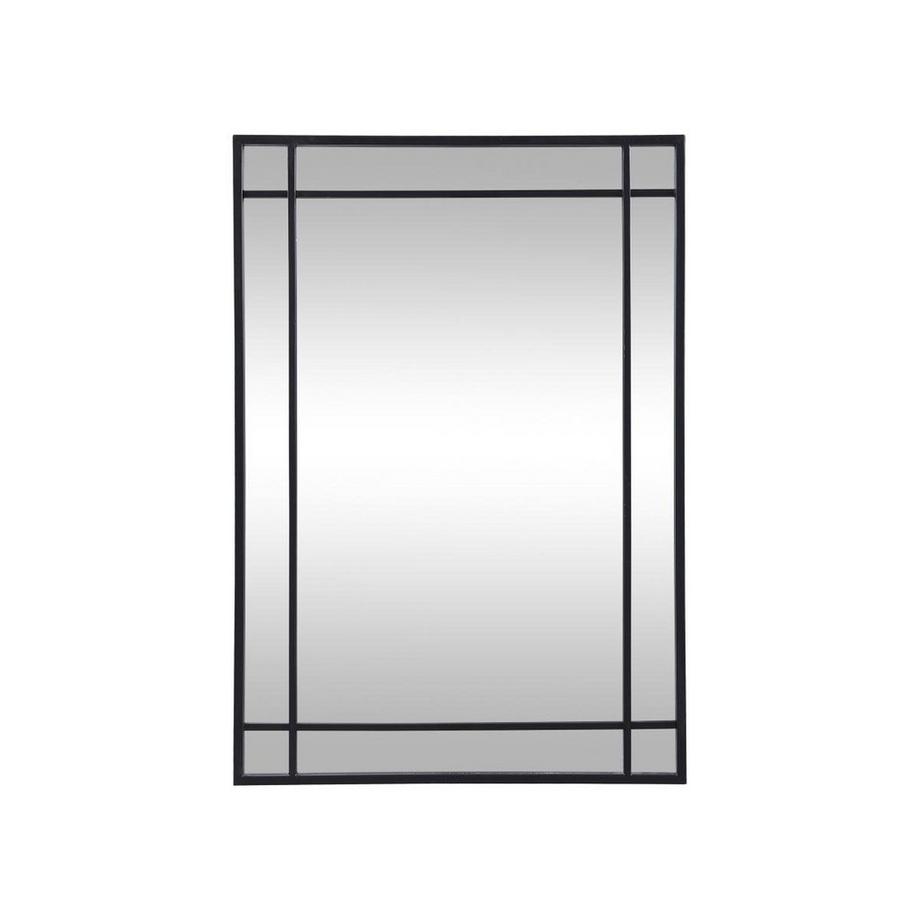 Vente-unique Miroir industriel en métal - L.60 x H.86,5 cm - Noir - HISAE  