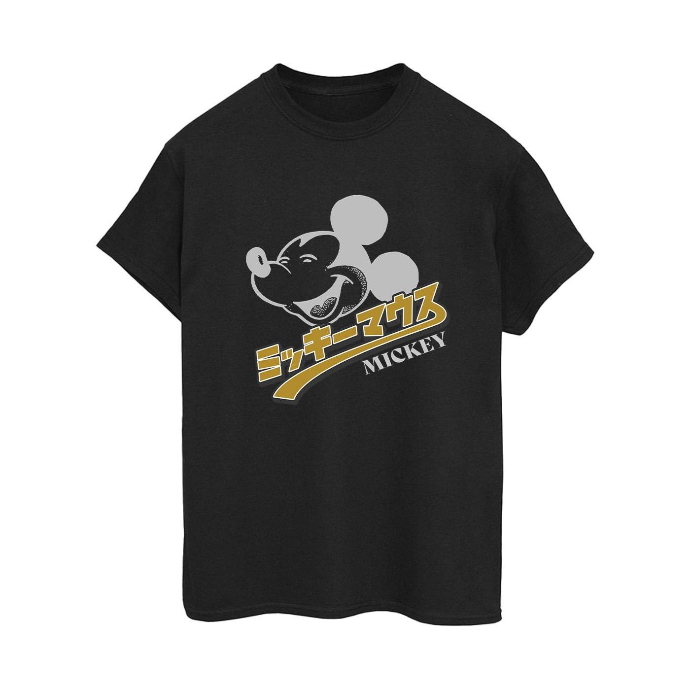 Image of Mickey Mouse Japanese Tshirt Damen Schwarz S