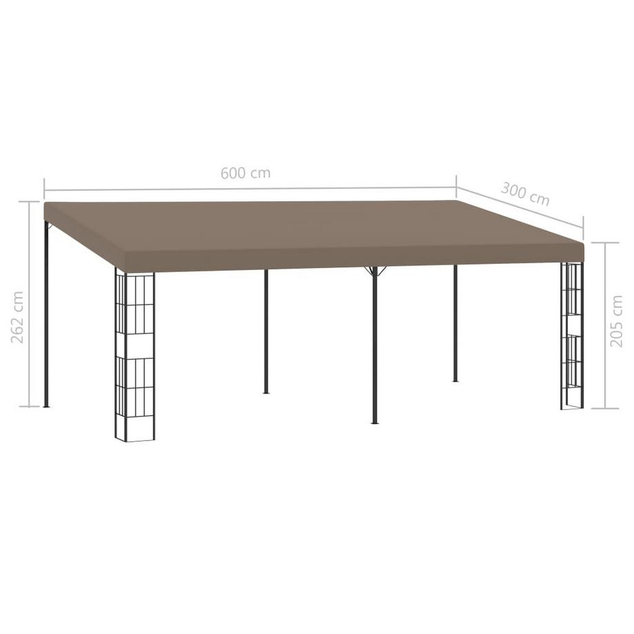 VidaXL gazebo a parete Tessuto  