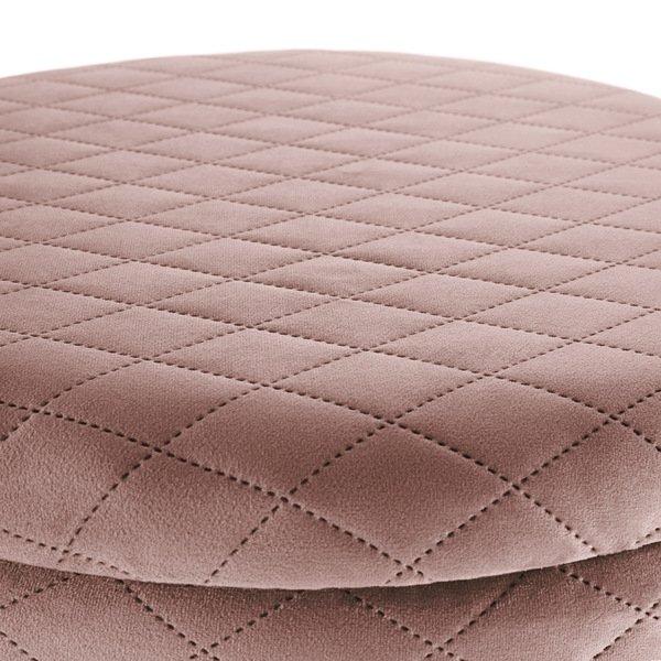 Tectake Pouf coffre de rangement aspect velours COCO matelassé  