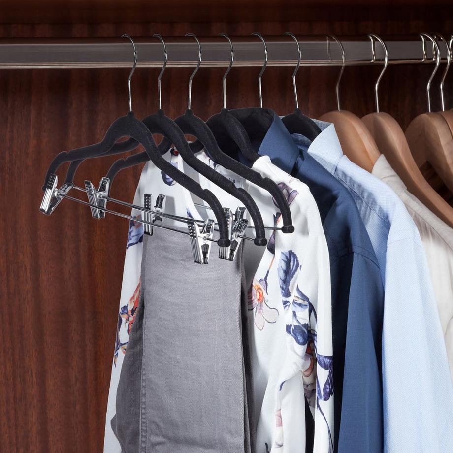 B2X Appendiabiti in velluto con clip, set da 12  