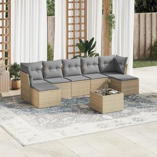 VidaXL set divano da giardino Polirattan  