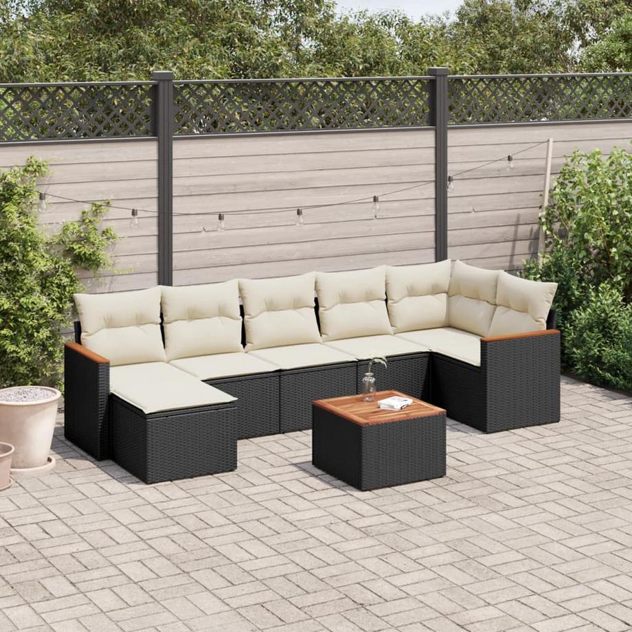 VidaXL Ensemble de canapés de jardin rotin synthétique  