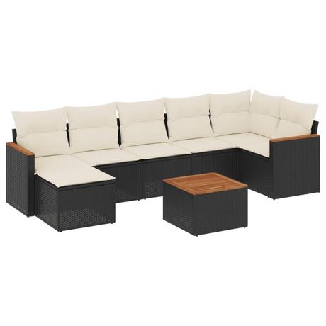 VidaXL set divano da giardino Polirattan  