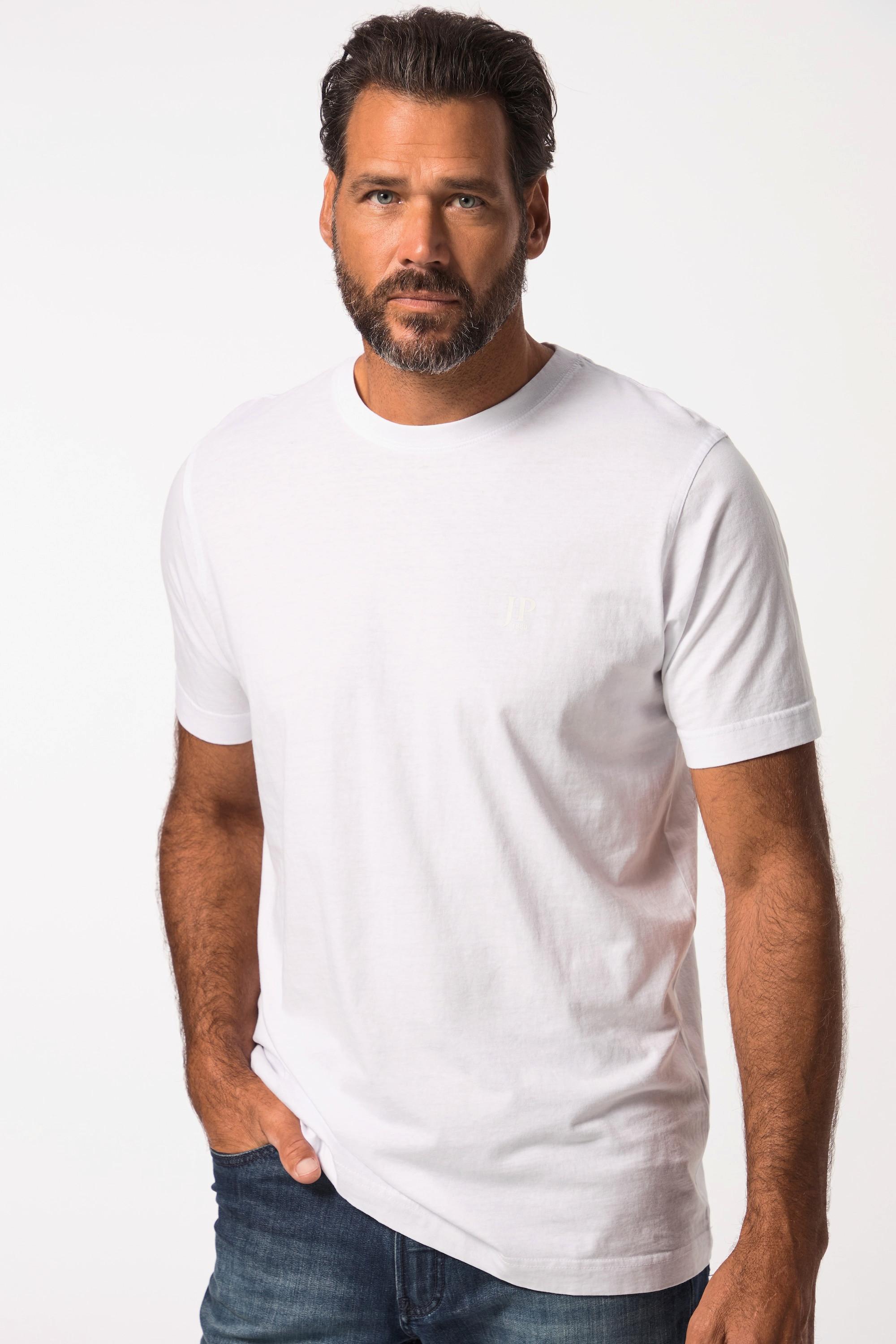 JP1880  T-shirt basic in confezione doppia con scollo a girocollo, disponibili fino alla tg. 8XL 