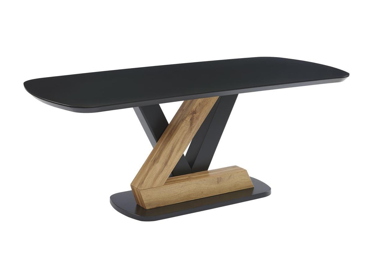 Image of Esstisch - 8 Personen - MDF - Schwarz & Holzfarben hell - BANEMIA Esstisch - 8 Personen - MDF - Schwarz & Holzfarben hell - BANEMIA