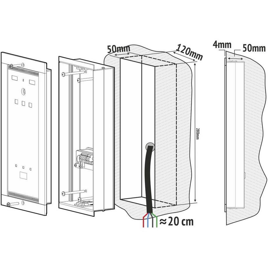 Bellcome  Video-Türsprechanlage Advanced Ausseneinheit Unterputz 