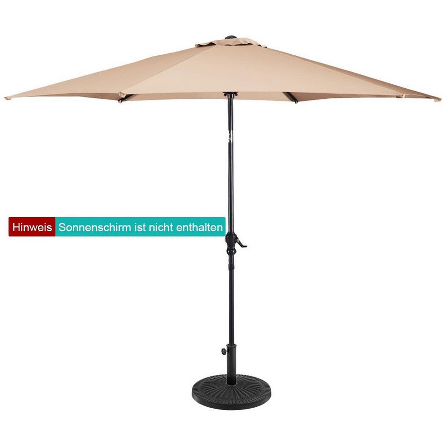 Northix ?49cm Sonnenschirmständer Robuster Runder Schirmhalter mit Feststellknopf Dicke Eisenstange  