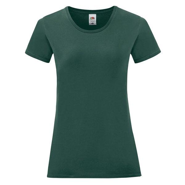 Image of Tshirt Iconic, Kurzärmlig Damen Waldgrün XL