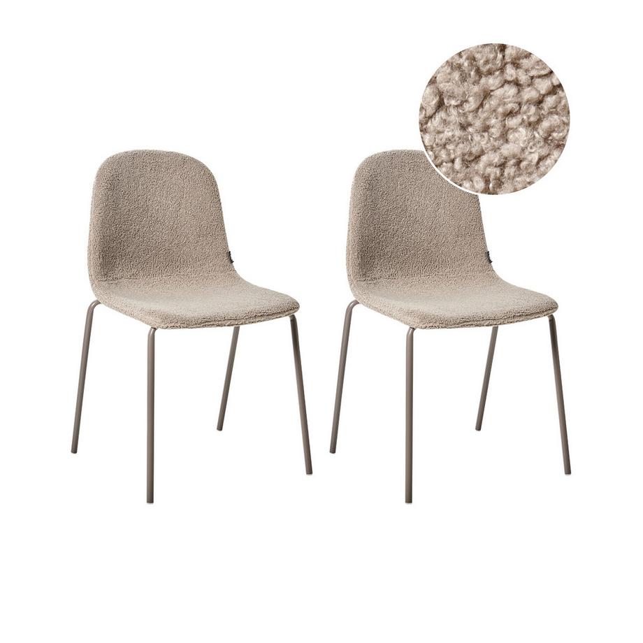 Lot de 2 chaises de conférence en Bouclé  LOMA