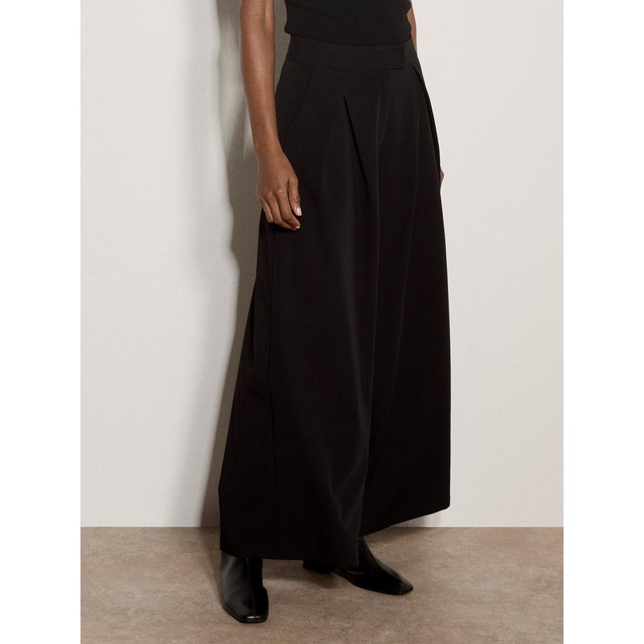APRICOT Pantalon ajusté à jambes larges et plissé  