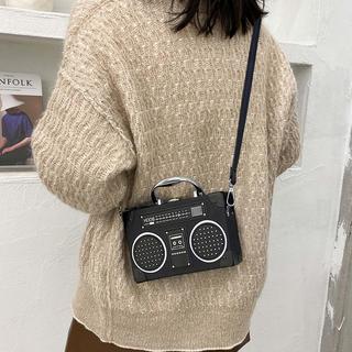 Only-bags.store Vintage Radio geformte Umhängetasche  