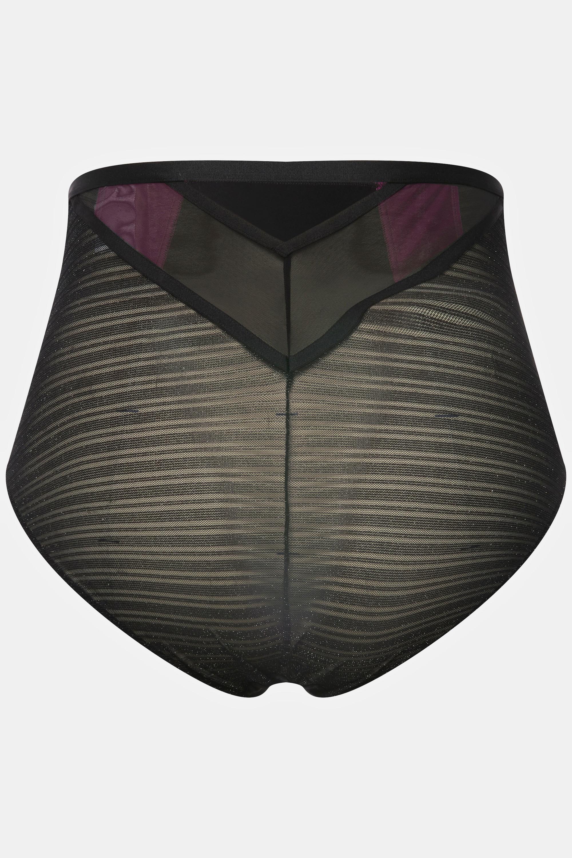 Ulla Popken Culotte Maxi Dentelle Argentée Microfibres  